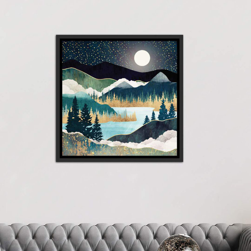 « star lake » par spacefrog designs-print, H 26 po x l 26 po x P 1,5 po, Toile avec cadre noir