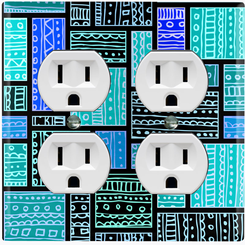Patterned 2 - Gang Toggle Light Switch Standard Wall Plate