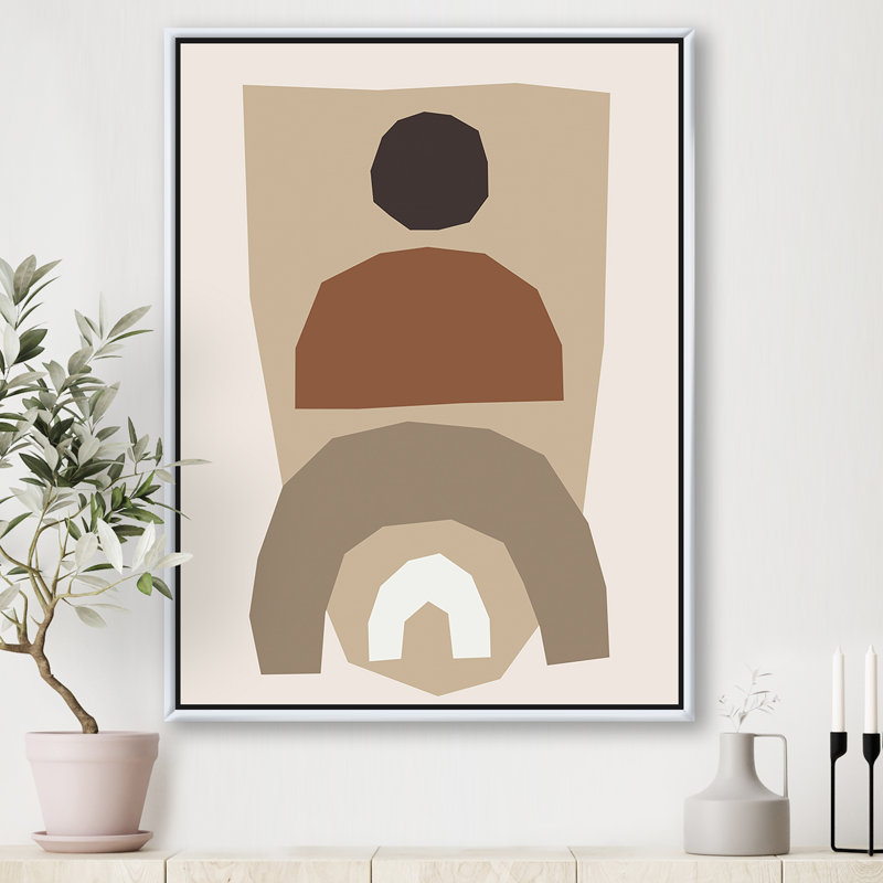 «Minimal Elementary and Geometric Compostions XXVI», reproduction sur toile, H 40 po x l 30 po x 1,5 po, Toile encadrée d'or