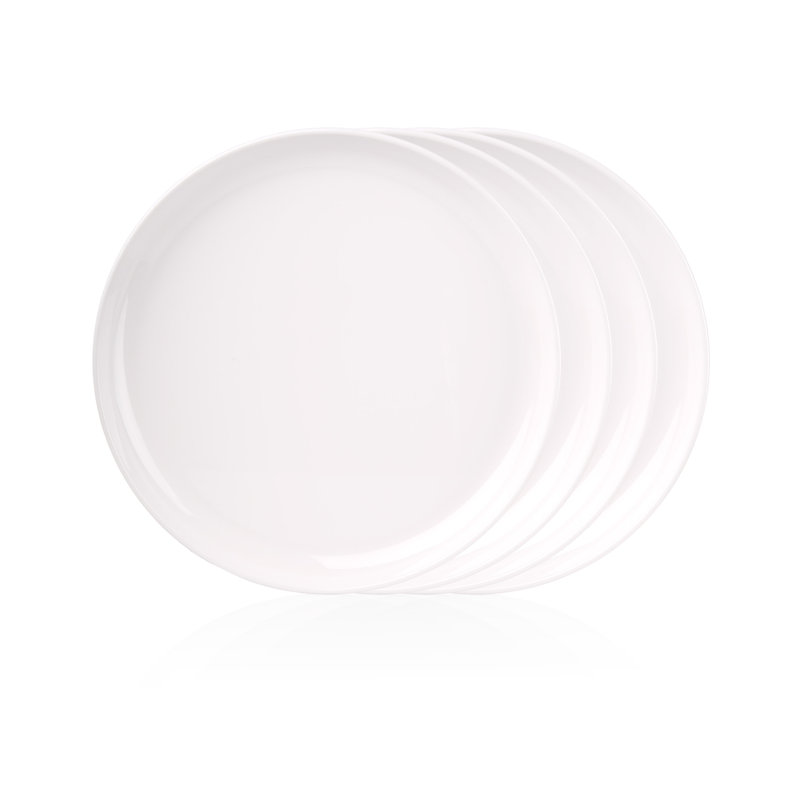 Assiette plate en mélamine Marbella, Blanc