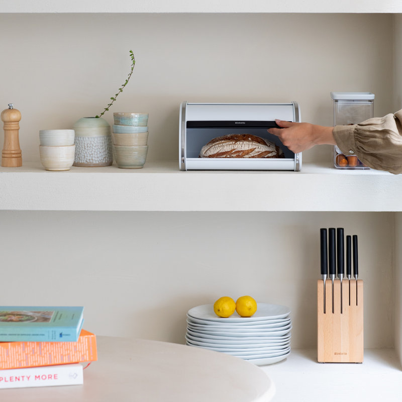 Brabantia Medium Roll Top Bread Box, White