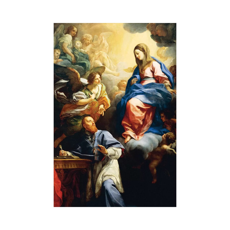 Virgin with Child Appearing to St. Francis De Sales, 1691 1 Piece Wrapped Canvas Painting, 20.32 cm H x 30.48 cm W