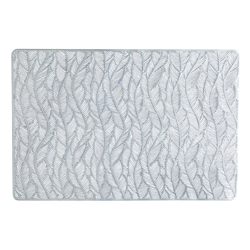 Ensemble de napperons en vinyle 4 pièces, Argent