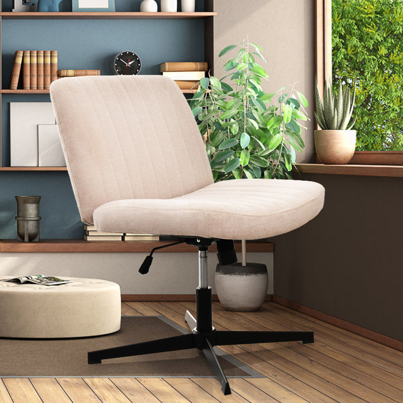 Chaise de bureau Kingzley, Beige, Non