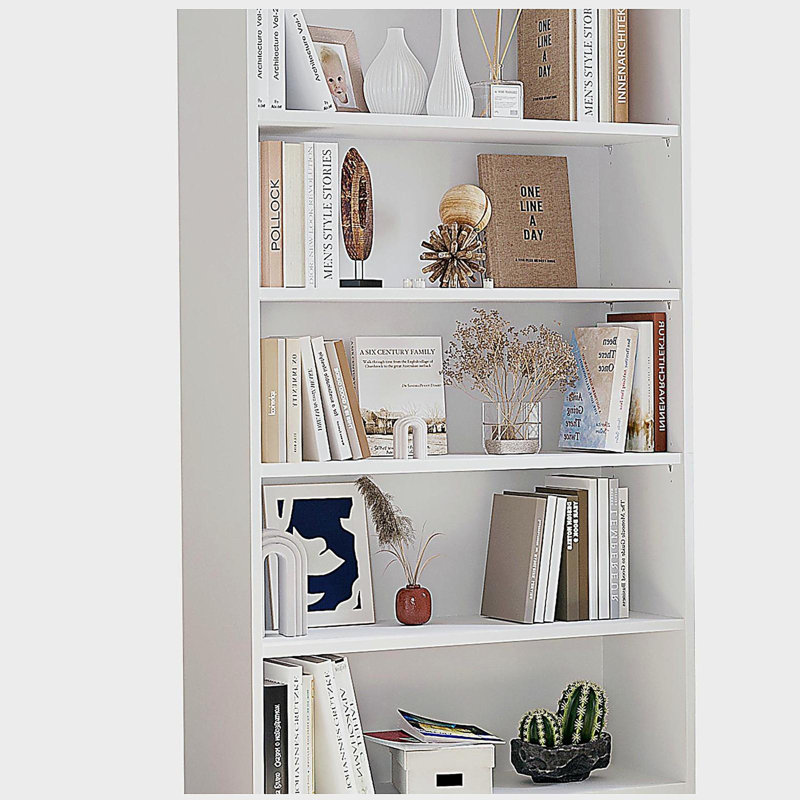 Bibliothèque 5 tablettes, Blanc
