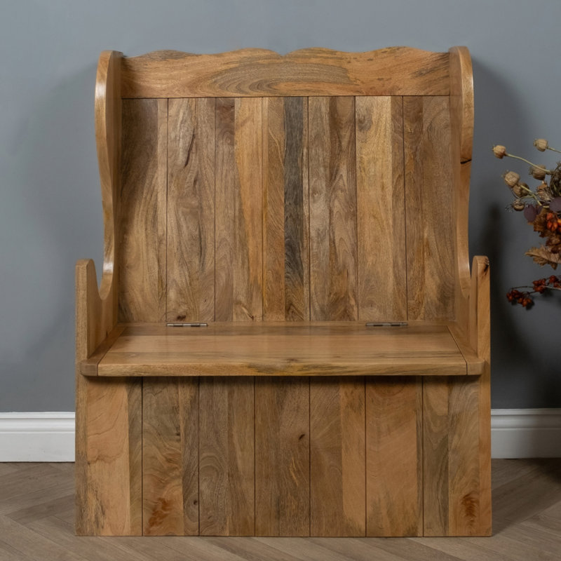 Fleischmanns Solid Wood Storage Bench, Natural