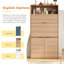 Garde-manger compact, buffet de 69 po de hauteur avec huche et poste de travail pliable, armoire de rangement multifonctionnelle avec tablette réglable et prise de courant pour la salle à manger et le salon-8277802