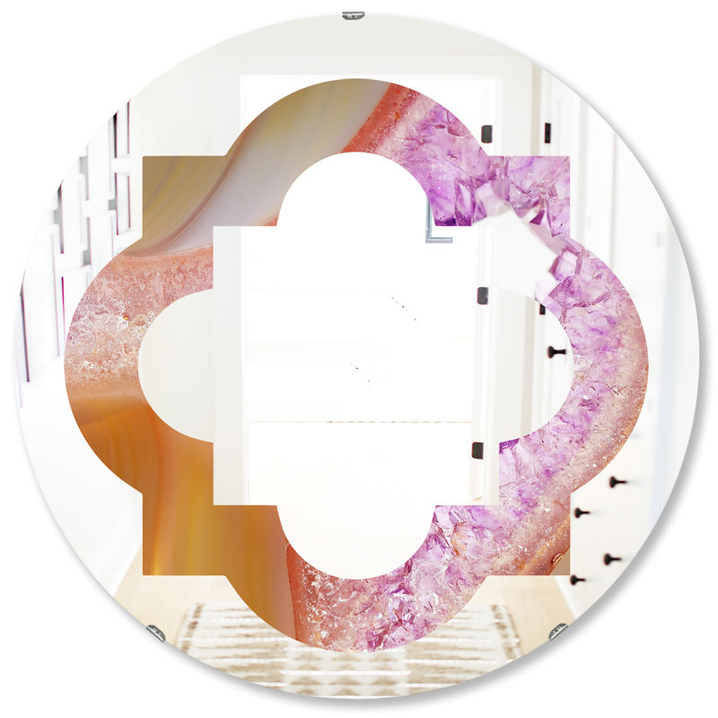 Miroir mural éclectique Crystals of Amethyst, H 31,5 po x l po