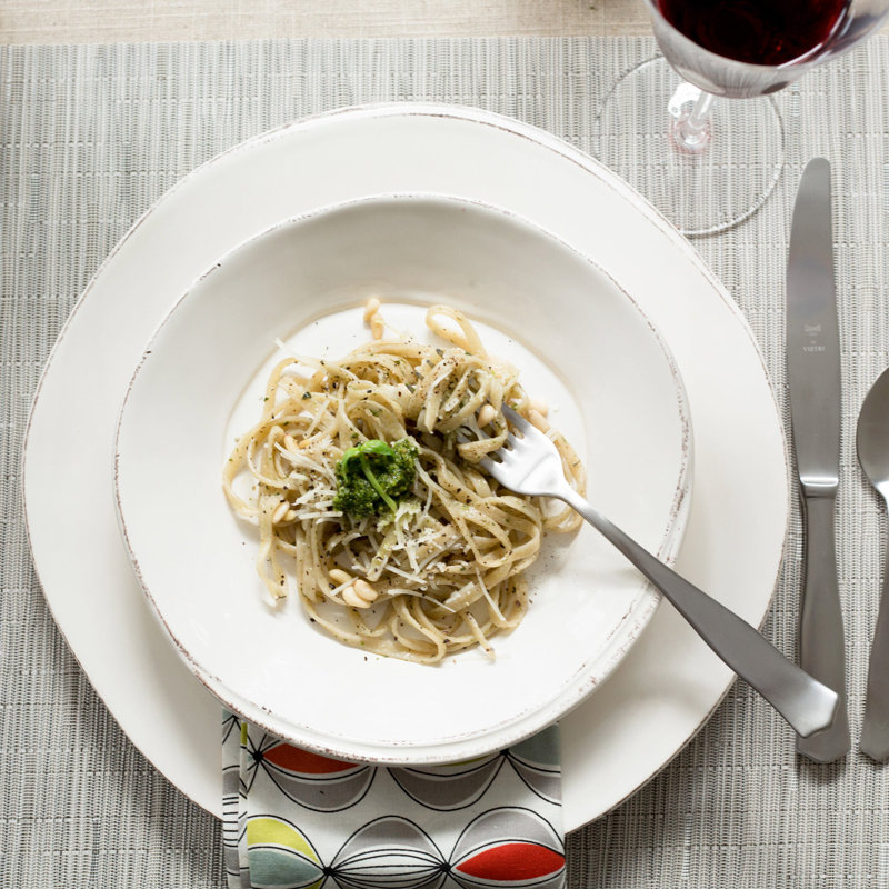 Lastra Handmade Stoneware Dinner Plate, White