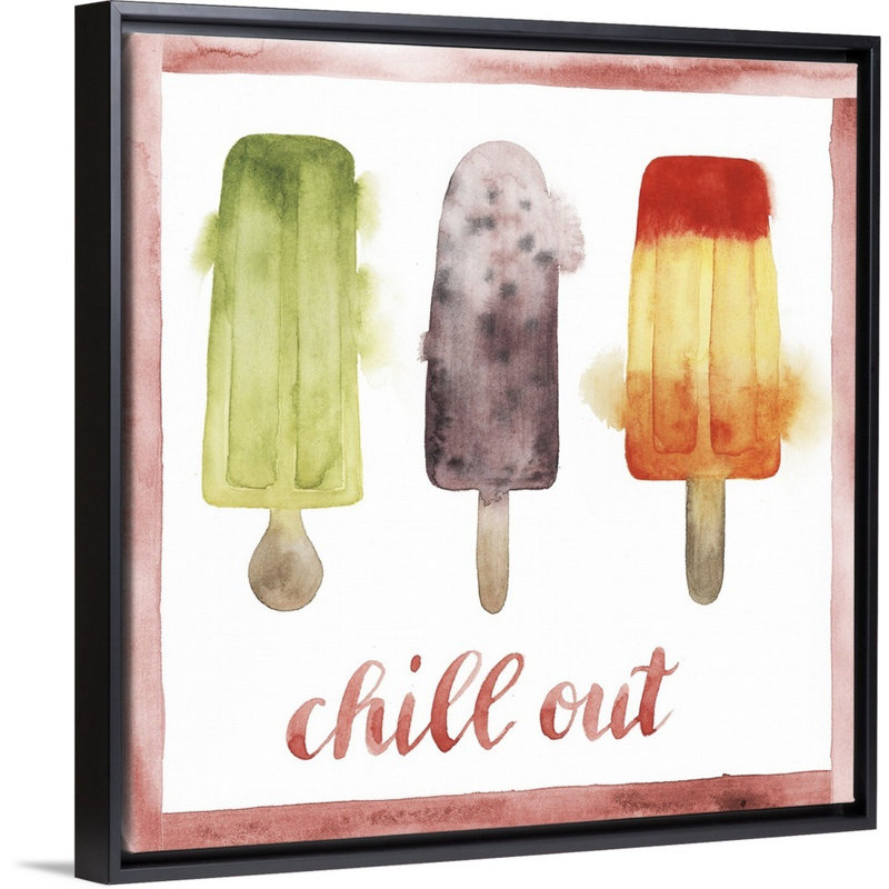 « chill out vi », reproduction d’art textuel sur toile, Cadre noir, H 17,7 po x l 17,7 po x P 1,75 po