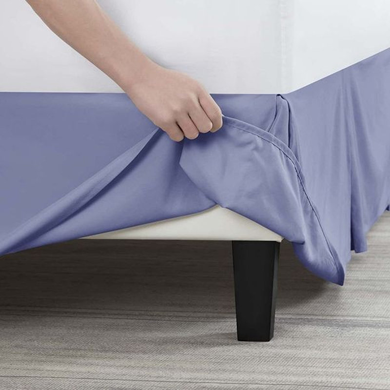Luxury Pleated 14" Bed Skirt, Steel Blue, Full XL