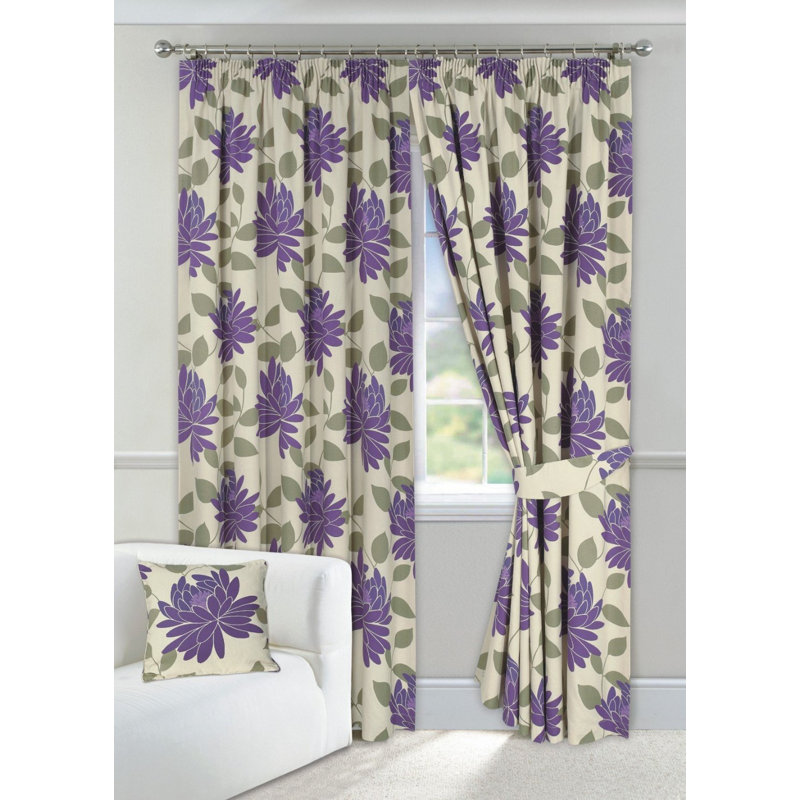 Panama Semi Sheer Curtain Pair, Aubergine