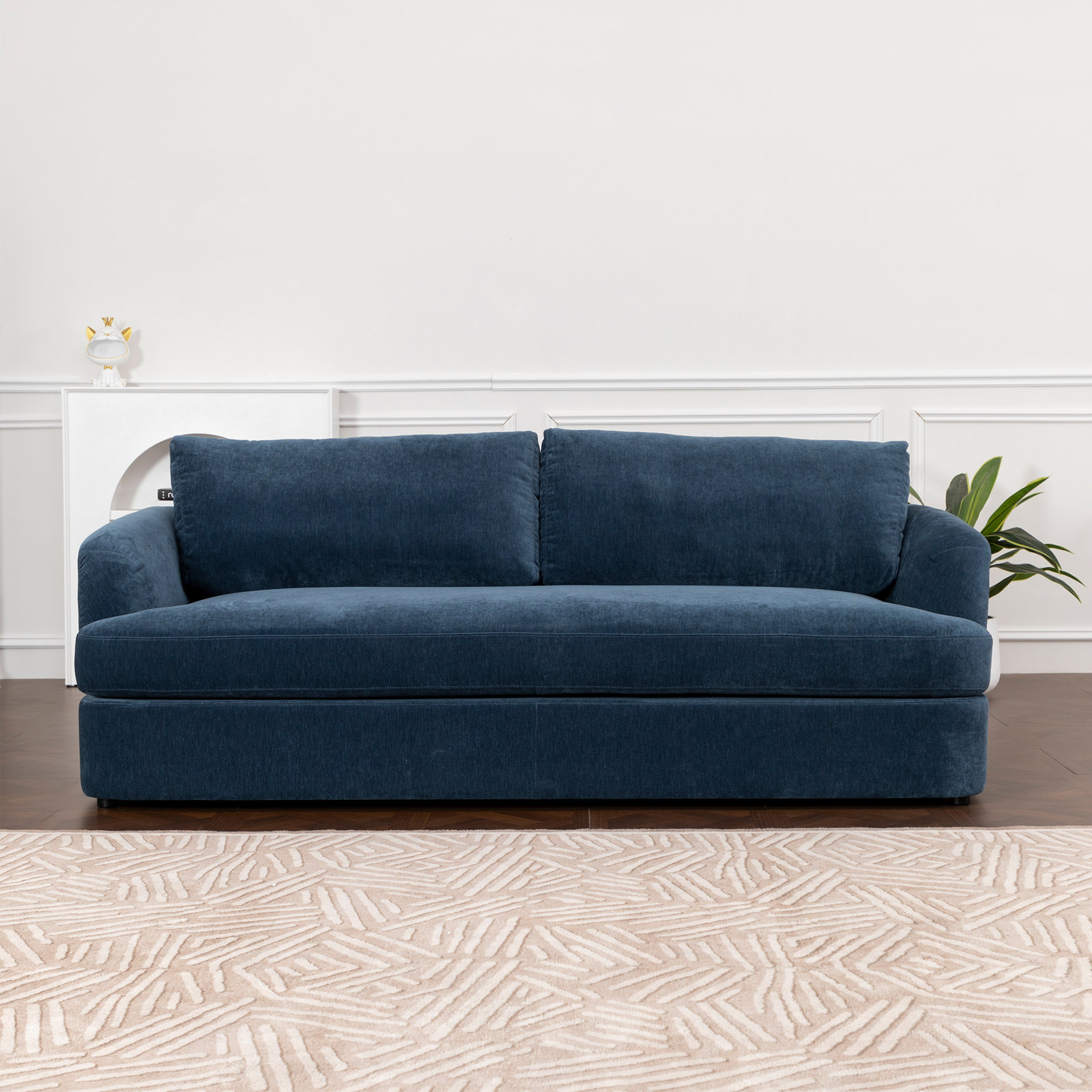 Alameda 86" Velvet Sofa, Pacific Velvet