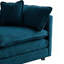 Canapé bleu modulaire à 2 places en chenille et canapé profond avec 4 coussins décoratifs