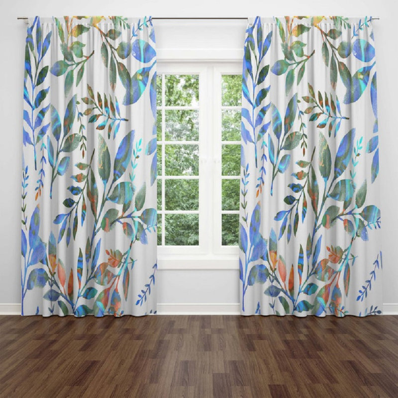Semi Sheer Curtain Pair, 40" W x 82" L