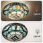 Plafonnier encastré en verre Tiffany