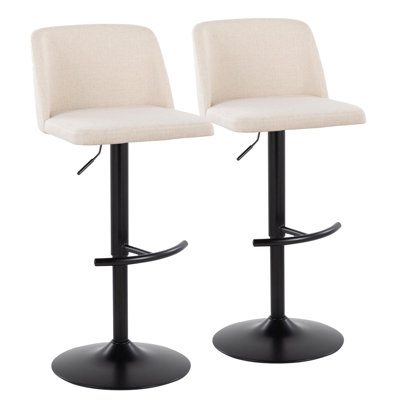 Thea Adjustable Bar Stools with Rounded T Footrest