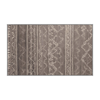 Machine Washable Gray Area Rug GSIX03563