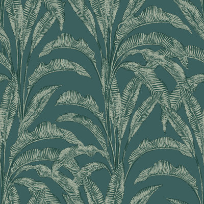 Luxe Tropical Palm Wallpaper