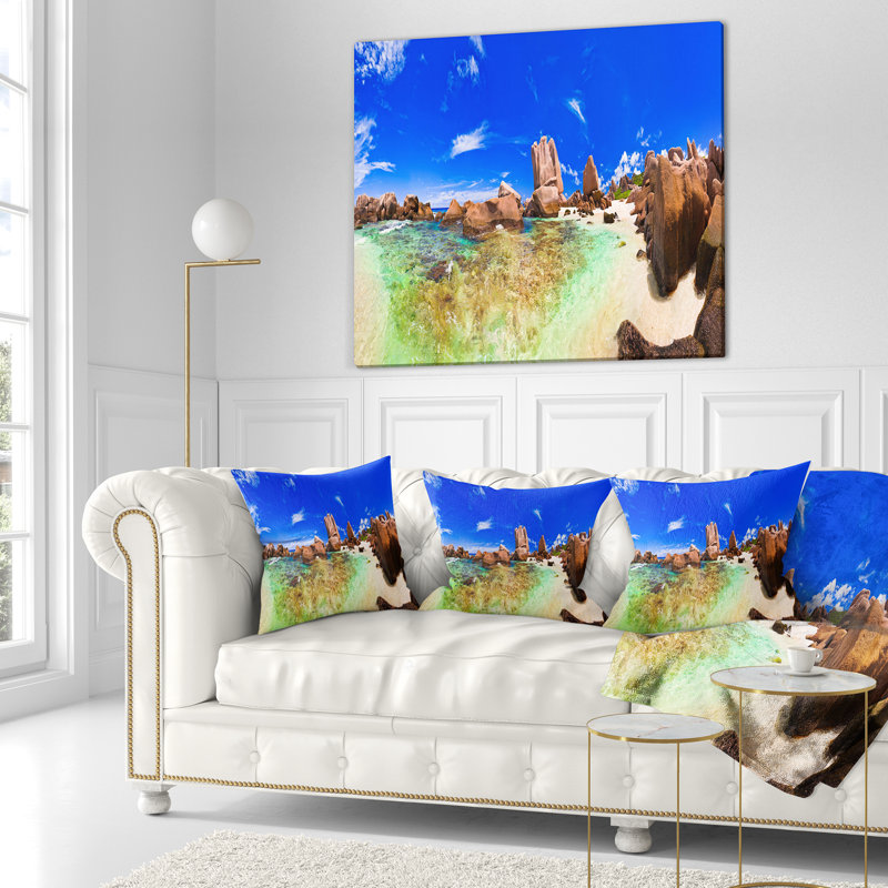 Coussin lombaire avec paysage tropical