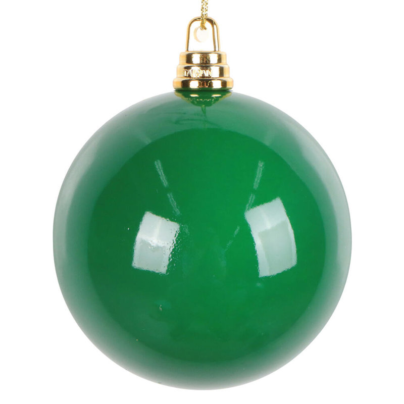  Ornement boule rose brillant de 3 po à haute brillance. Comprend 12 ornements par sac., Vert