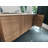 WAMPAT Fluted 4-Door Sideboard Buffet Cabinet with Push-to-Open Doors, Modern Wood Storage Cabinet for Dining Room and Living Room