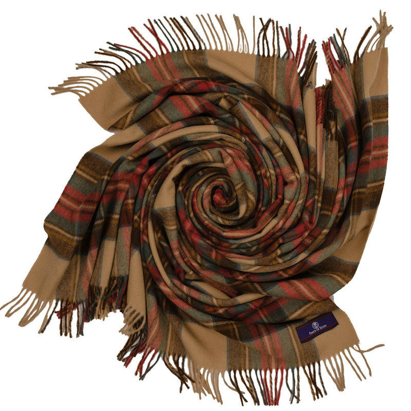 Jeté en laine highland merino, Robe antique Stewart