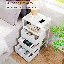 Night Stand Set 2, Led Nightstand With Charging Station, End Tables With Storage Shelf, Bed Side Table With 3 Fabric Drawers For Bedroom, Small Spaces-1819226001