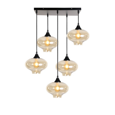 5 - Light Black Cluster Pendant