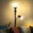 71'' Black Torchiere Floor Lamp
