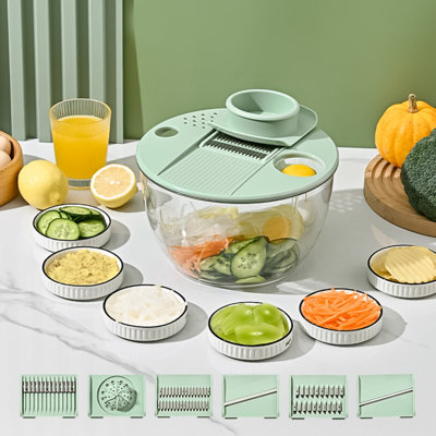 Salad Spinner With Lid Wash Dehydrate Six Blades