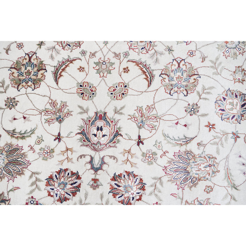 Hand Woven Wool Floral Area Rug, Rectangle 3' x 5'