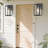 Outdoor Wall Sconce, Black Finish With Clear Glass, Exterior Porch Light, Front Door Lantern, Outdoor Wall Mount, 1-Pack-863647868