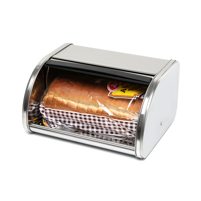 Brabantia Medium Roll Top Bread Box, Matte Steel