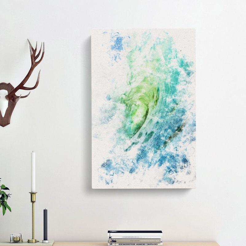 The Curl Of A Wave - Wrapped Canvas, 60cm H x 40cm W x 3cm D