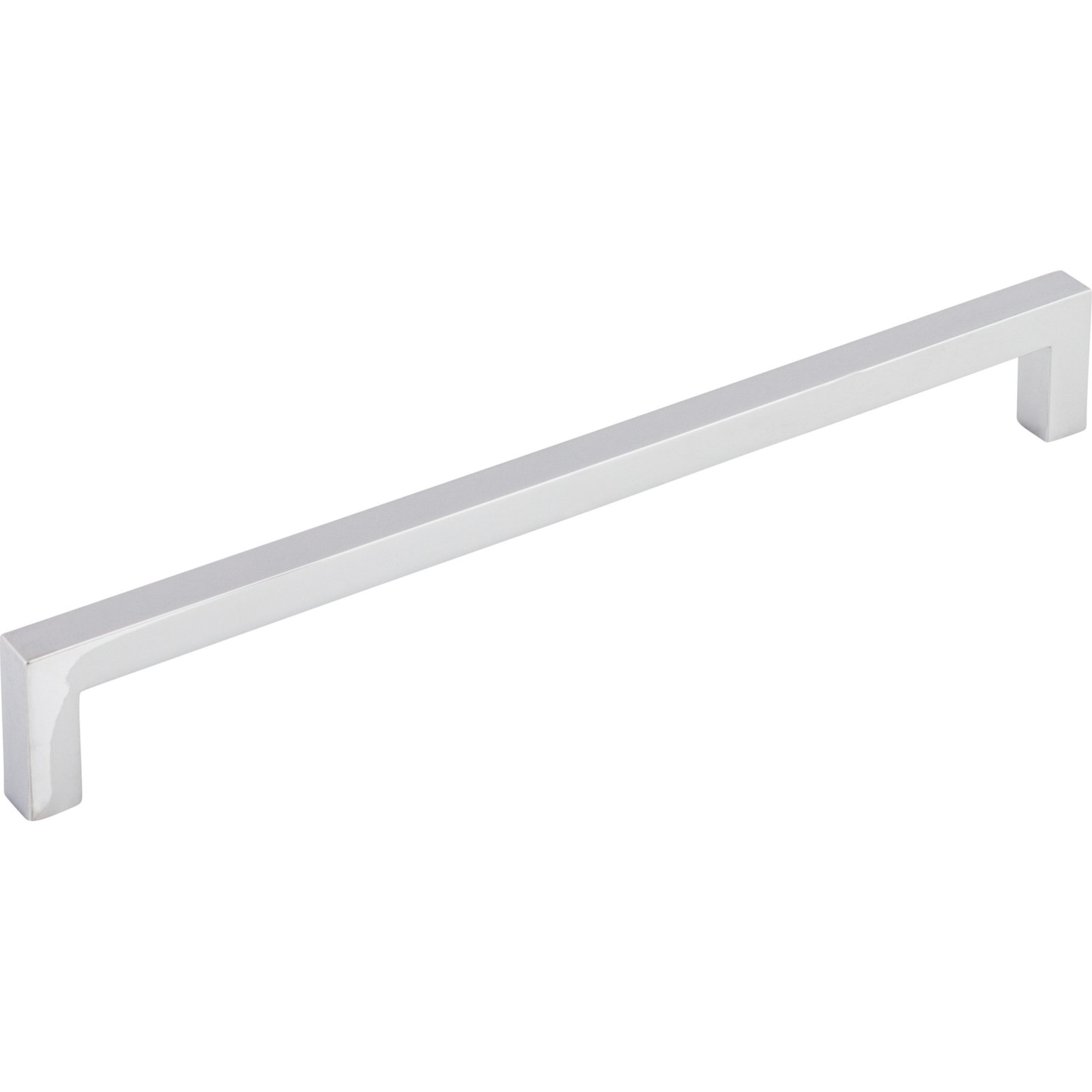 Square Bar Cabinet Pull, 8 13/16" Center to Center, Polished Chrome