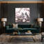 «Birds touffeté», art mural sur toile beige-249344171