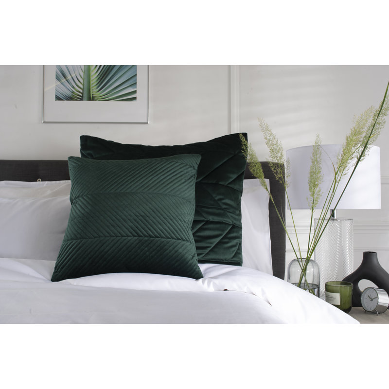 Chevron Square Euro Cushion, Forest