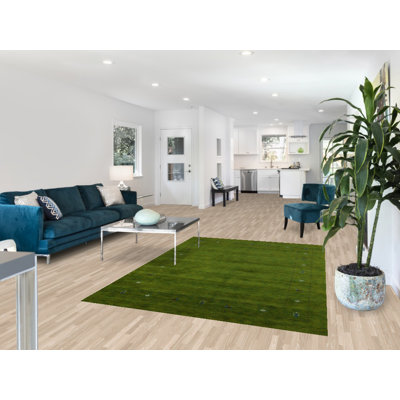 Tapis vert fait à la main Gabbeh 5 x 8