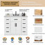 Meuble-lavabo simple 42 po avec tiroir, tablette, prise de courant et plateau en marbre d'ingénierie-2137449792-2137449796