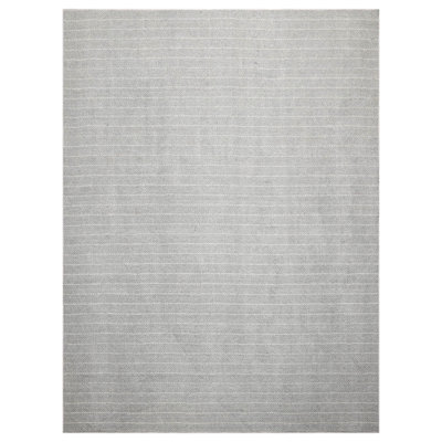 Ash Grey Hand Tufted Area Rug Herringbone Design Multi Size