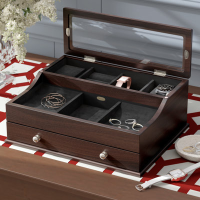 Wood Jewelry Box + Drawers