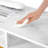 Polidoro White 41.3" Marble Pattern Manicure Table Nail Organizer
