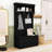 Multifunctional Hall Tree with Built-In Seating Bench, Cabinet and 3 Hooks-2012642874