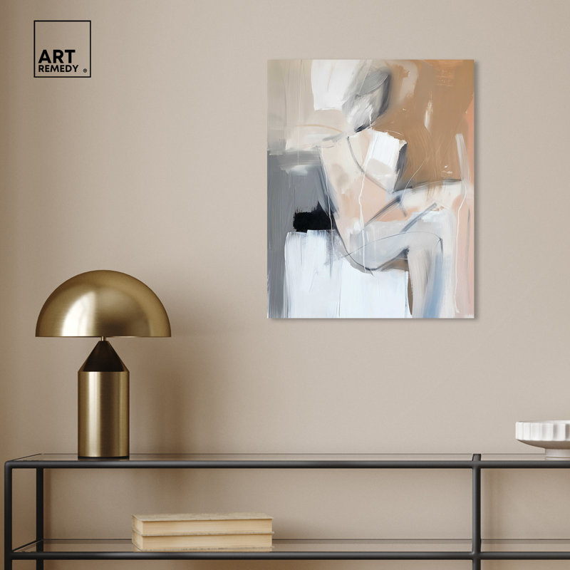 Elegant Abstract Bohemian Canvas Wall Art in Gallery Wrapped Frame, 16" x 20"