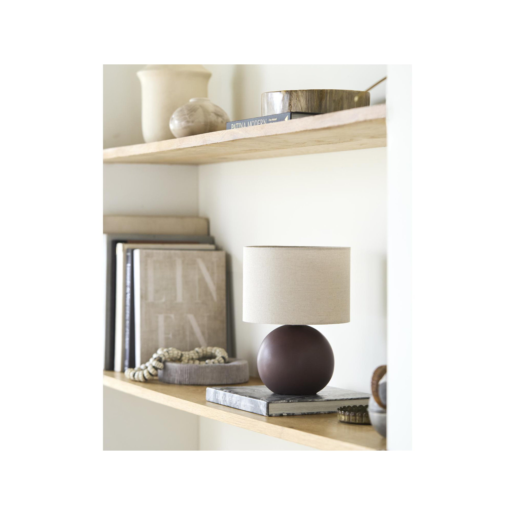 Pramit Accent Table Lamp, Brown
