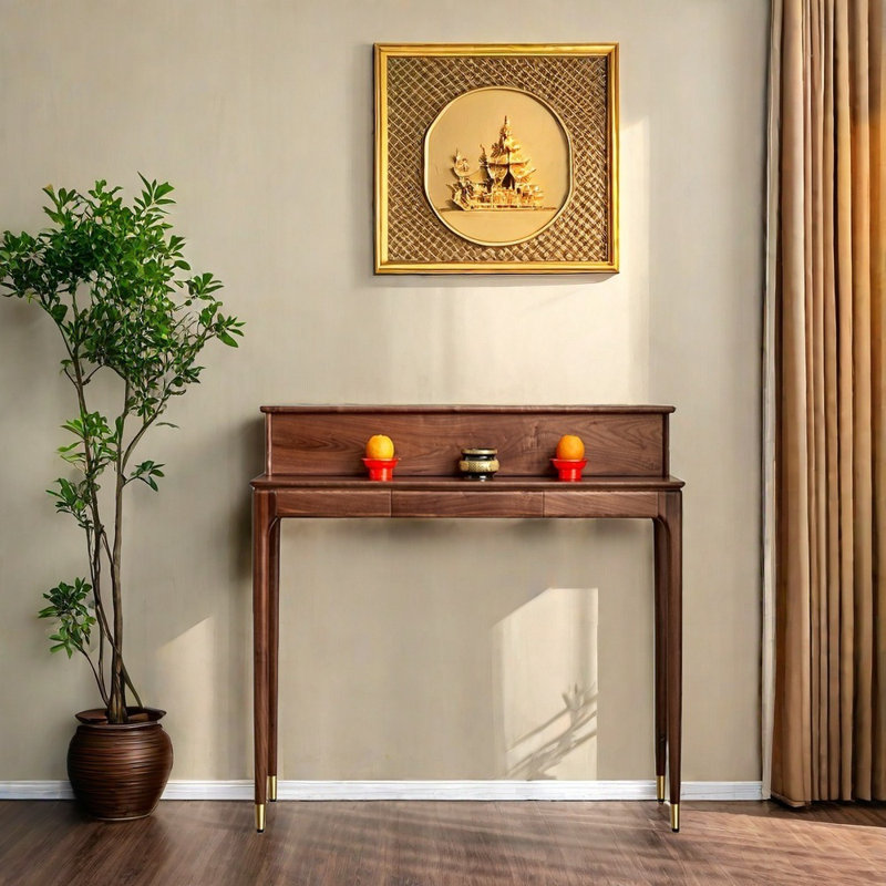 Console en noyer noir, H 40,6 po x l 54,3 po x P 15,7 po