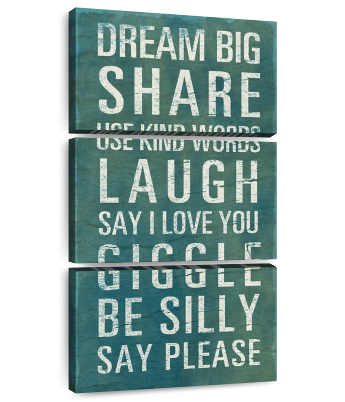 Be Kind Dream Big IV, H 32 po x l 15 po