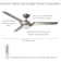 Eswer 60'' Ceiling Fan with LED Lights