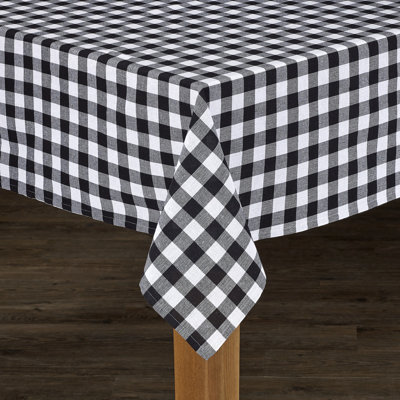Andreas Gingham 100% Cotton Square/Oval Tablecloth
